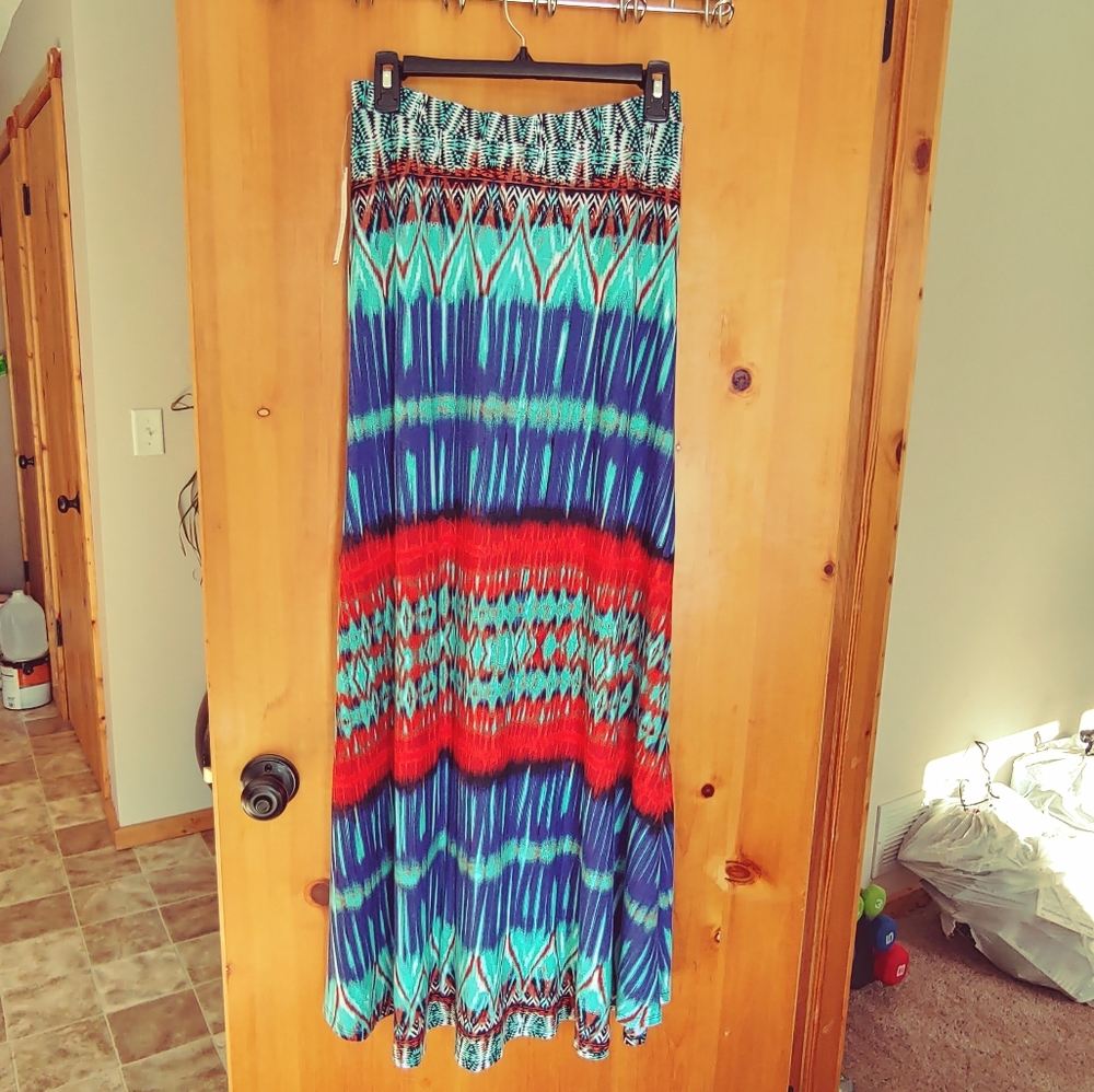 Bisou Multi Color Maxi Skirt - Picture 2 of 4